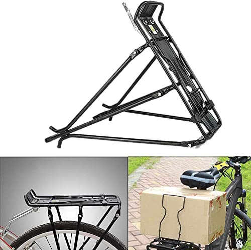 Amdieu Fietsentouringcarrier, fietsrek stoel for niet-schijf rem fietsbevestiging bagagerek rijapparatuur accessoires gemonteerd Fiets achterrek (Color : Black, Size : 40x35x15 cm)