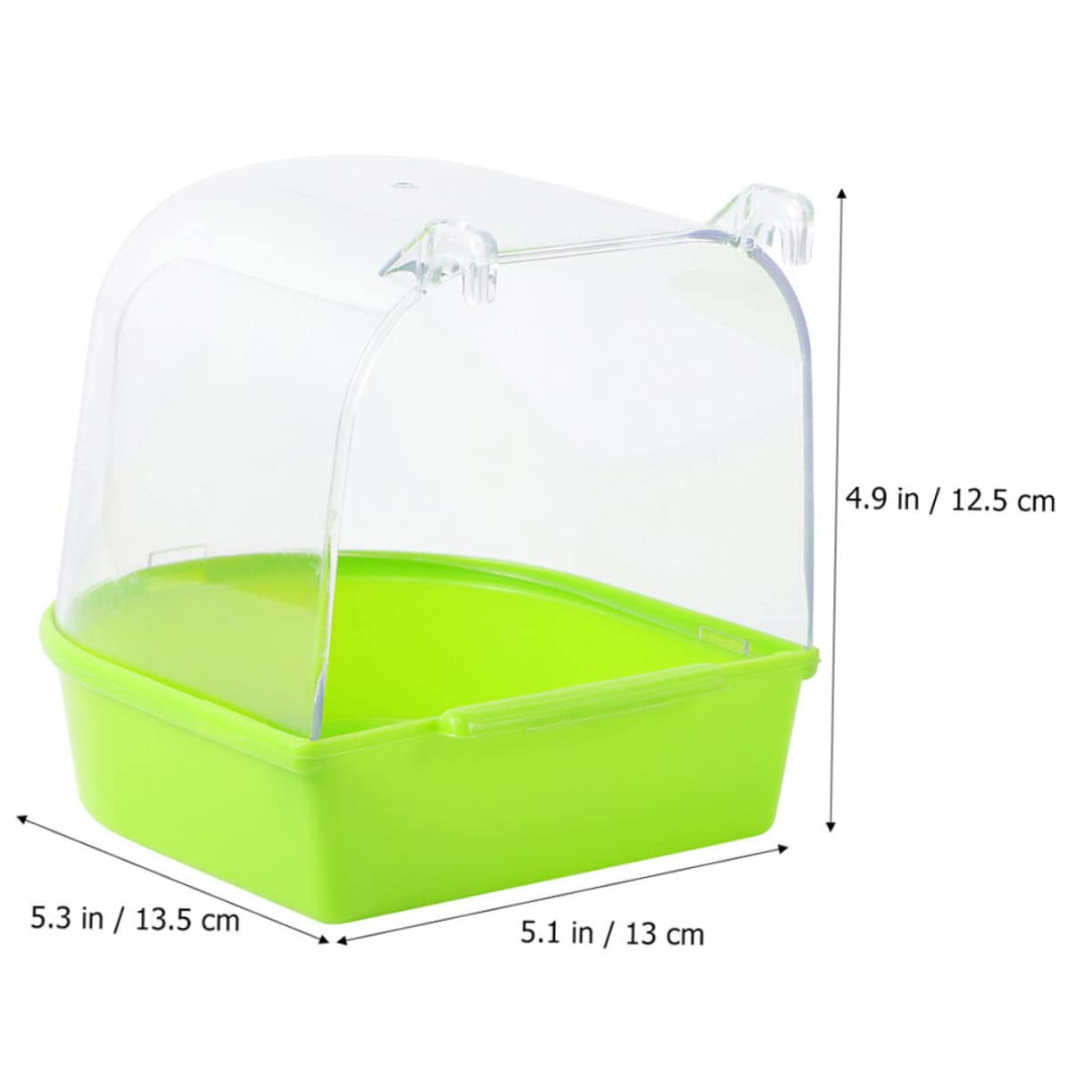 Abaodam Bird Baths for Parrots 2 Pack of Parrot Bathtubs Curved Opening Cleaners Stylish