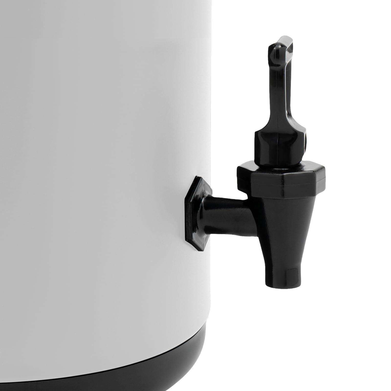Isolierter Getränkespender, Kaffeeurne mit Zapfhahn und Thermometer, Edelstahl-Getränkespender for Kaffee, Tee, Wasser und Saft(White,2.1 Gal/8 L)