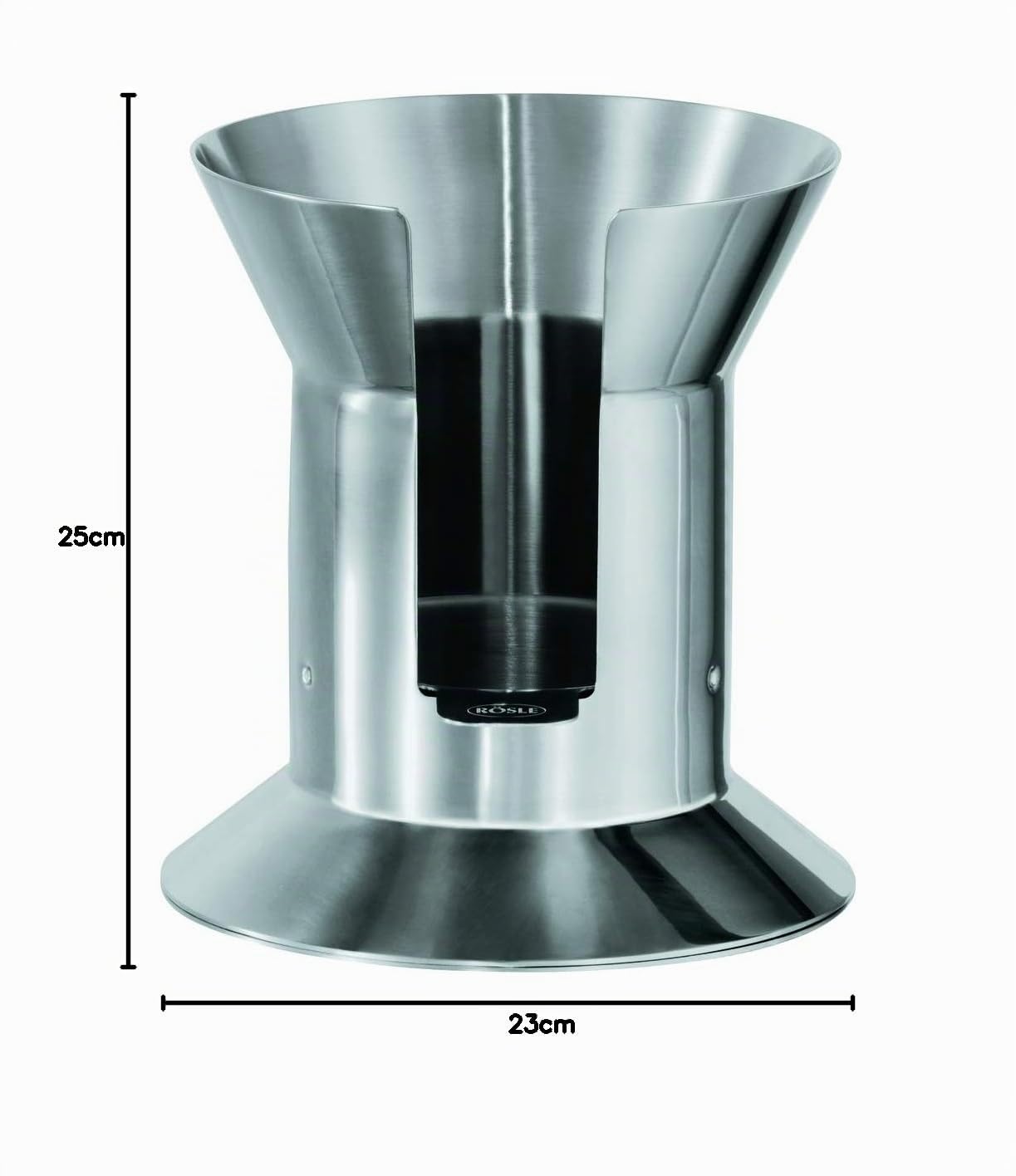 RÖSLE Embudo para fondant, embudo de salsa para dosificar líquidos, con incrustación interna y boquillas intercambiables, acero inoxidable 18/10