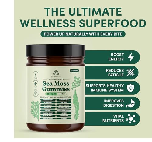 Natural Rems Sea Moss 16-in-1 Gummies with Ashwagandha & Bladderwrack — view 5