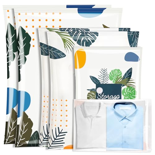 Carehabi Bolsas de Vacío para Almacenamiento, 6 Piezas, 2 Grandes 100x80cm, 2 Medianas 80x60cm, 2 Pequeñas 60x40cm, para Ropa y Ropa de Cama
