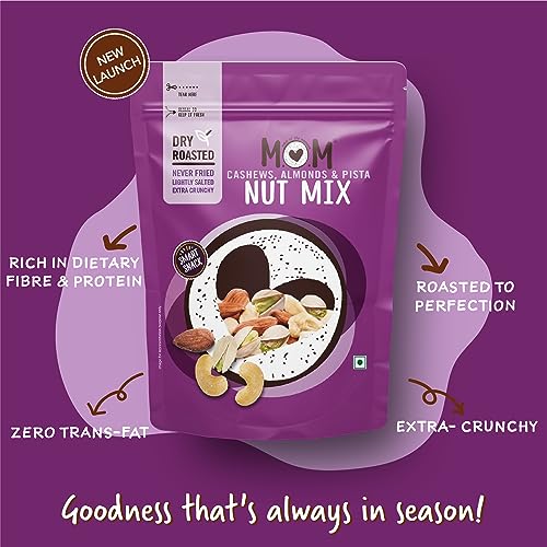 Image of MOM - Meal of the Moment, Roasted Nut Mix, 46g / 48g (Pack of 6) - Rich source of fiber | High in Protein | Smart Snack | Dry Fruit