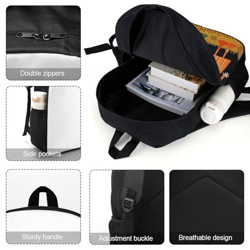 Mochila para hombro 17 pulgadas impermeable con estampado Halloween miniatura 4