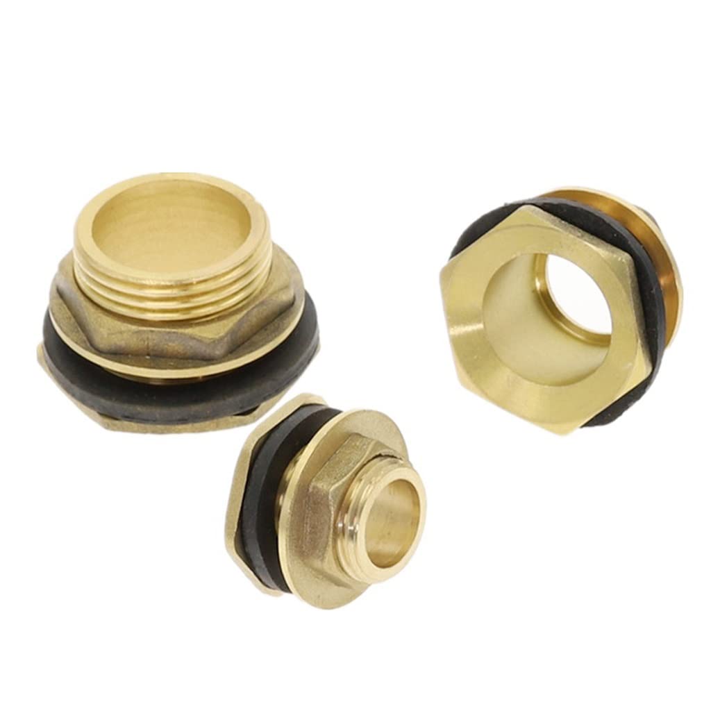 Plomería Juntas y Conexiones, 1 adaptador for pecera, rosca macho de 1/2", 3/4", 1", tubo de latón, tuerca de ajuste giratoria con llave suelta simple, conector de unión for tanque de agua de