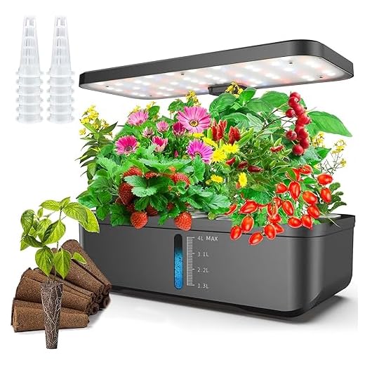 Devenirriche 12 Pods Hydroponics Growing System, Indoor Garden Plants Germination Kit for Home Kitchen