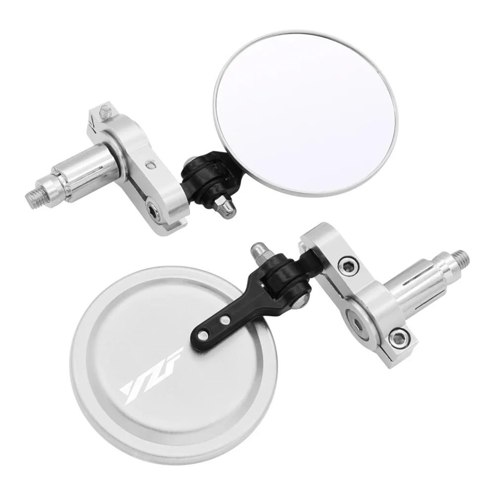 Espejos de manillar redondos YZF R1 R15 R25 retrovisores de moto plata
