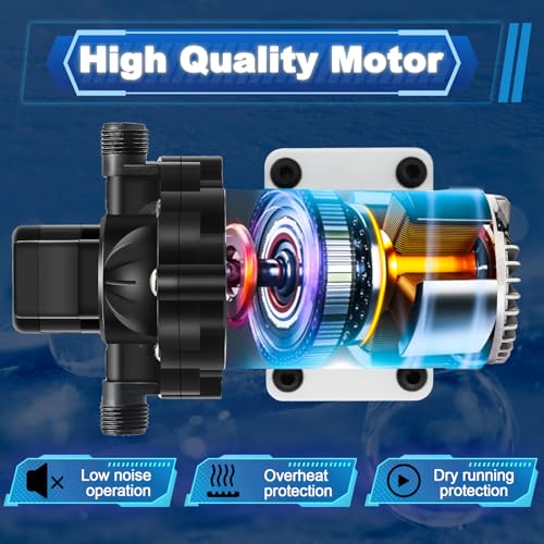 Image of 2026 Upgrade 2088-554-144 /2088-403-144 RV Fresh Water Pump,12 V 45 PSI 3.5 GPM Diaphragm Pump with Pressure Switch and Detachable Filters,1 /2MNPT Connection for RV Marine Yacht