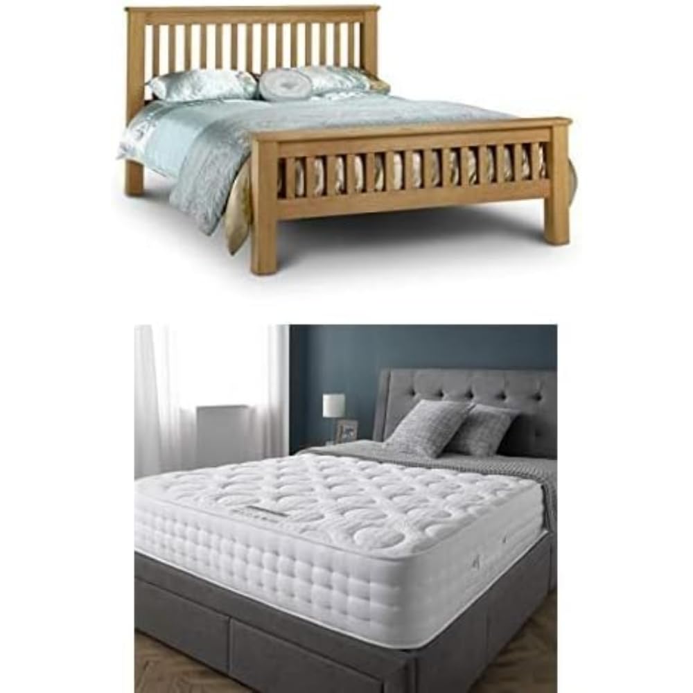 Julian Bowen Set Of Amsterdam Hfe 150Cm & Capsule Gel Luxury Mattress