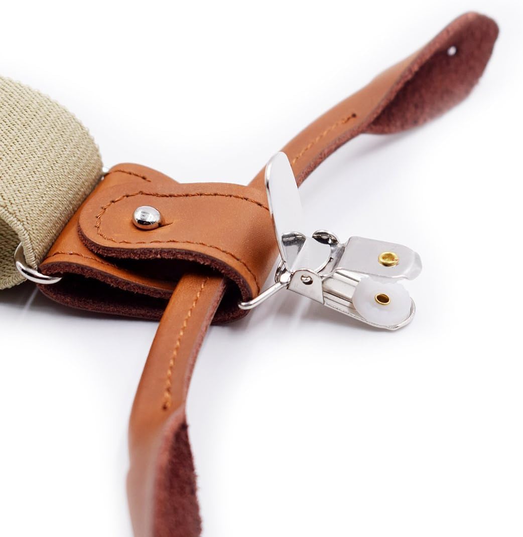 x suspenders， 1.4IN6 elastic sling clip for men adjustable Y suspenders