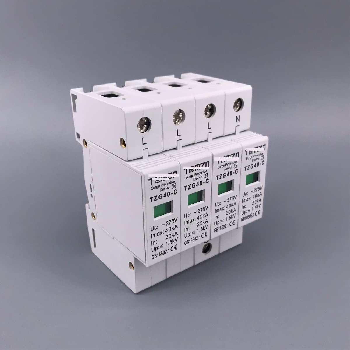 IEUMJNAT Circuit Breaker AC SPD 4P 20ka~40ka 275V House Surge Protector Protection Guard Low Voltage Arrester Device