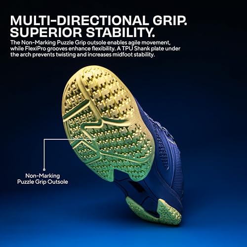 Image of Nivia Jury Badminton Shoes for Men, Air Mesh & PU Upper, TPU Shank Plate Outsole, Ortholite Foam Insock, Designed for Serious Badminton Players