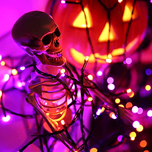Moxled Halloween Deko Outdoor, 15M 100 LED Lichterkette Außen Strom mit Memory Funktion… – Ansicht 4
