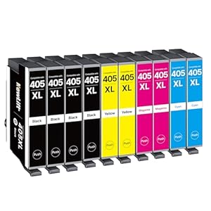 NewLift 405XL Multipack Druckerpatronen für Epson 405 Druckerpatronen 405XL für Epson Pro WF-4820 Patronen WF-4830DTWF WF-3820DWF WF-3825DWF WF-4825DWF WF-7830DTWF WF-7835DTWF(10er-Pack)