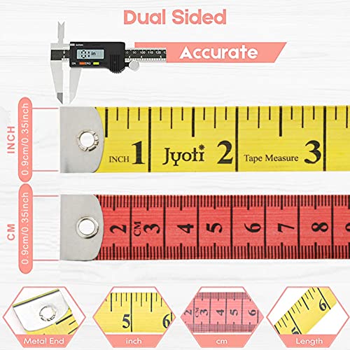 Pack Of 2 Tape Measure Body Measuring Tape 60Inch/150Cm, Soft Fabric Measuring Tape For Sewing Cloth & Weight Loss, Ribbon Tape Medical Body Measurement Craft #TOP2