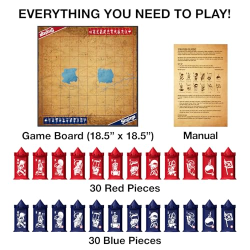 Image of Stratego Original - Classic Strategy Board Game, Outsmart Your Opponent & Capture The Flag, Fun Family Game for Kids & Adults, Gifts for Ages 8, 9, 10 and Up, 2 Players