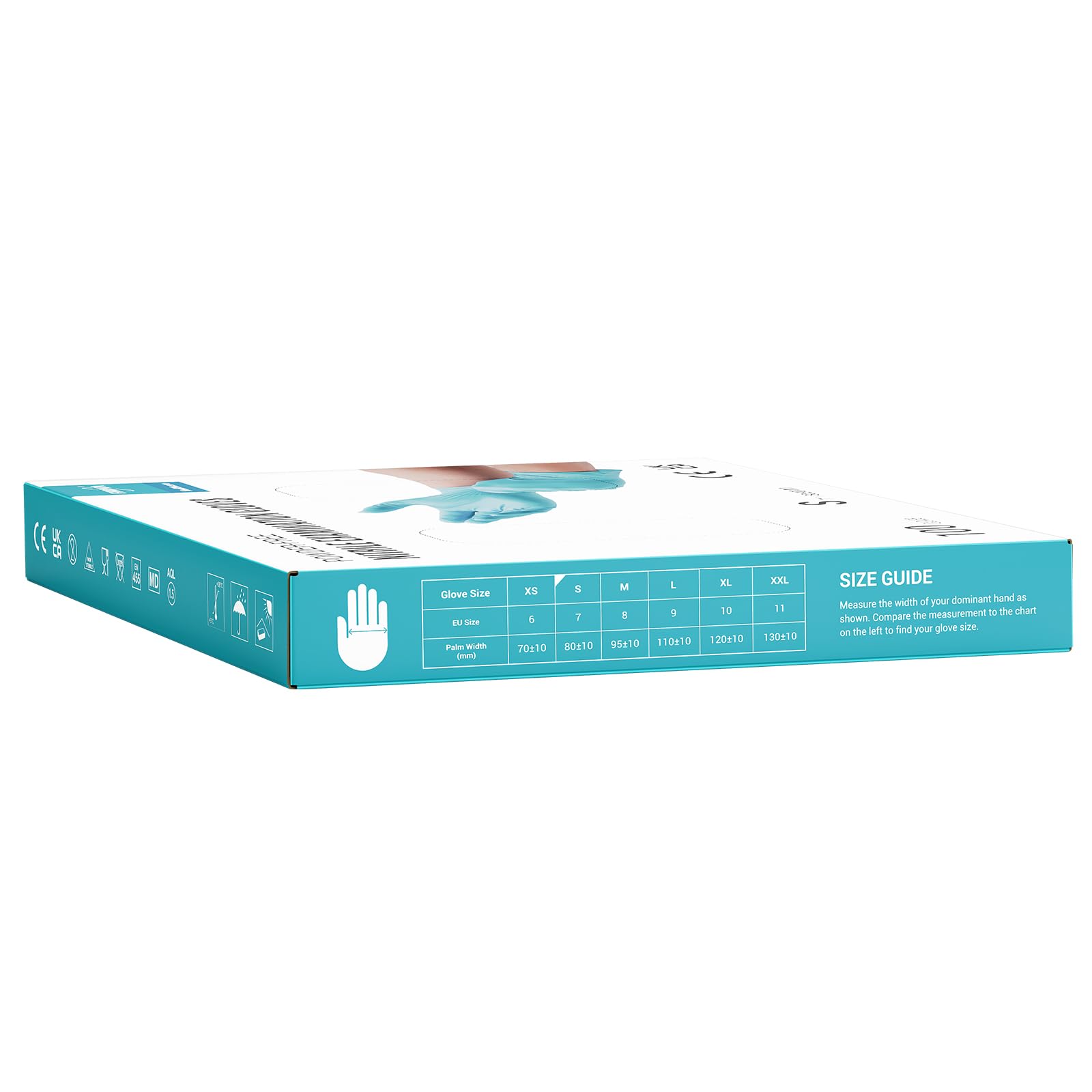EUROPAPA® 2000 Stück (20x100) Nitrilhandschuhe Box Einweghandschuhe, Einmalhandschuhe, Untersuchungshandschuhe, puderfrei, ohne Latex, unsteril, latexfrei, disposible gloves (S, Hellblau)