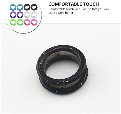 Miniatura 9 de 12 piezas de anillos de silicona suave para dedos, tijeras para mascotas, anillos de dedo para aseo y pulgar, anillo protector de dedo para corte de