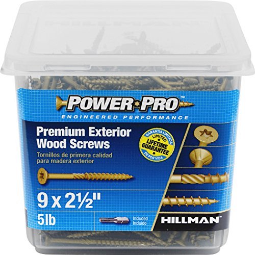 Hillman Power Pro No. 9 x 2-1/2 in. L Star Flat Head Ceramic Coated Premium Deck Screws 5 lb.