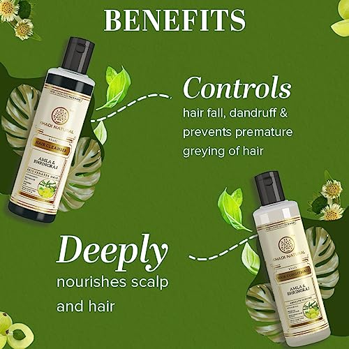 Khadi Natural Amla & Bhringraj Hair Cleanser & Conditioner Combo Pack| Control Dandruff & Hair fall | Reducing Scalp Irritation| 210ml each - Image 4