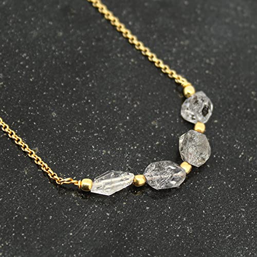 Gempires Natural Raw Bar Crystals Pendant Necklace Handmade Jewelry 22 inch Adjustable Chain4
