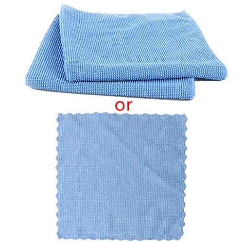 XIAHIOPT Glasses Cloth Blue Lens Cloth Wipes for Lens 150x150mm/5.9x5.9inch for Glasses for Camera Computer