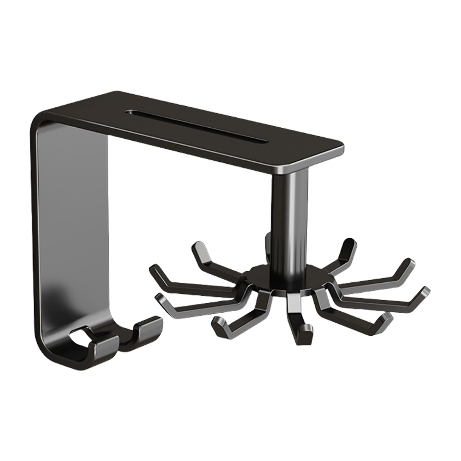 YWLUUOO Carbon Steel Wall Mounted Hanger with Swivels Hook Waterproof Kitchen Utensils Organiser Home Organization Accessories Rotating Kitchen Hook
