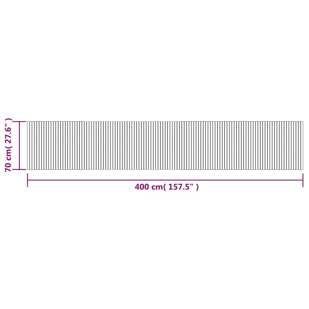 vidaXL Tapis rectangulaire Marron 70x400 cm Bambou