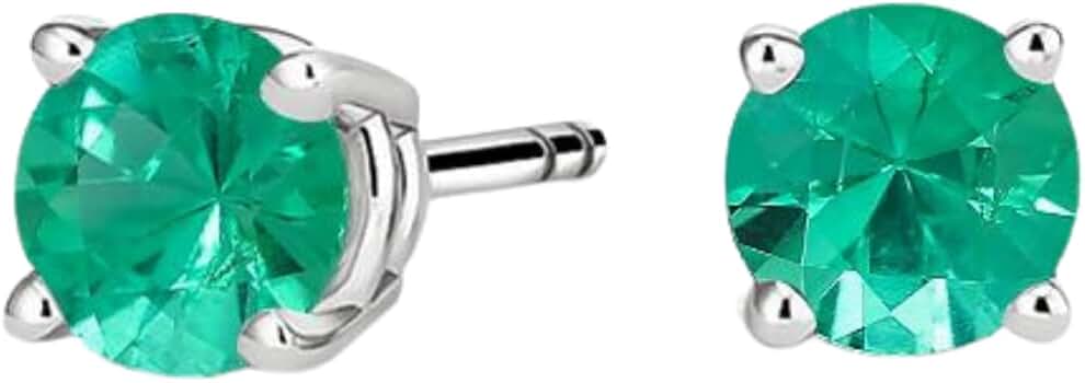 Amazon | Elite エメラルドピアス - 925スターリングシルバー