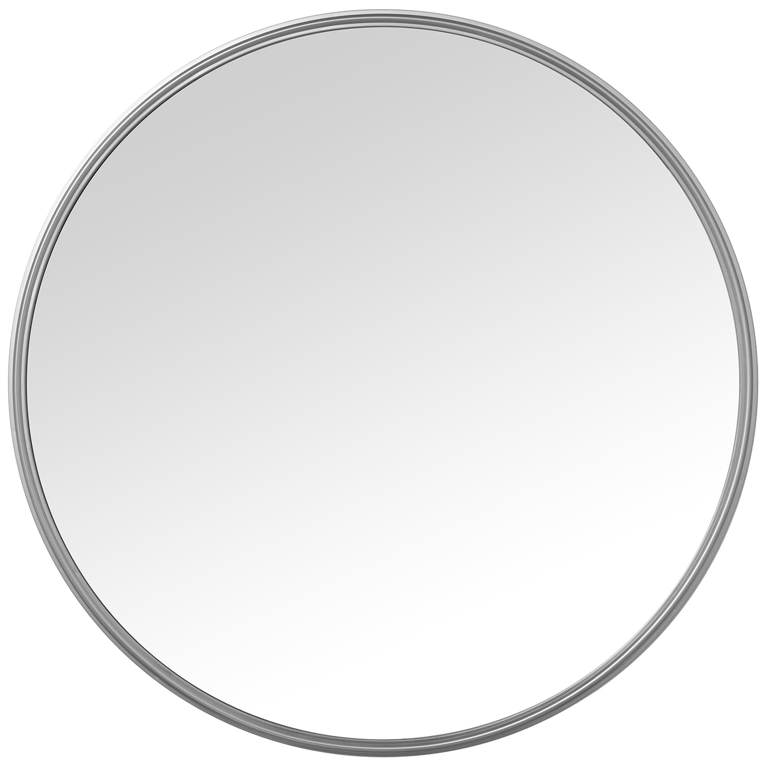 Miroir argenté rond diamètre 76cm pour décoration murale chambre