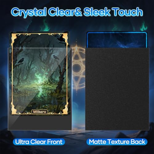 Image of 1000 Counts Black Card Sleeves Toploaders for Trading Cards,Matte Card Sleeves Deck Card Protectors Compatible with MTG,Baseball Cards,Sports Card,Yugioh Card