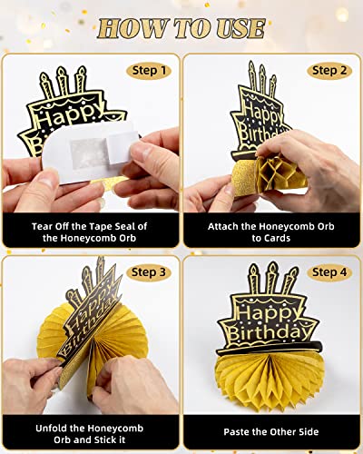9 Pcs 50Th Birthday Decoration For Men Women 50Th Birthday Table Decorations Cheers To 50Th Birthday Honeycomb Centerpieces 1973 Table Topper Black And Gold 50Th Birthday Party Favors #TOP5