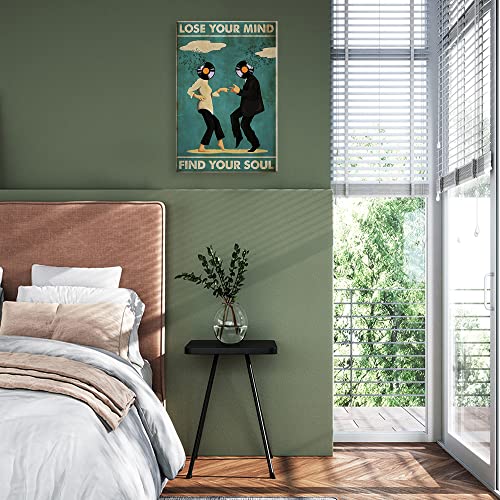 Quark Vintage Mental Health Inspirational Quote Posters Room Aesthetic Lose Your Mind Find Your Soul Canvas Wall Art Music Dance Print Painting For Wall Decor Living Room Bedroom 12X16In Unframed thumb #4