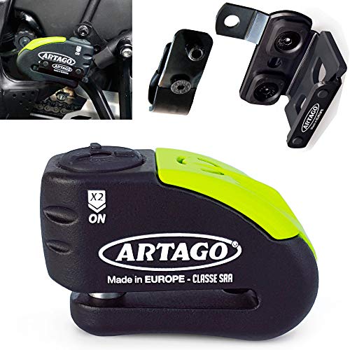 Artago 30X4 Antirrobo Disco Alarma 120 Db Alta Gama y Soporte Honda crf 1000l Africa Twin