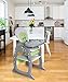 Badger Basket Envee II Convertible Baby High Chair with Infant Feeding Seat, Booster Seat, and Toddler Desk with Chair - Gray/Green