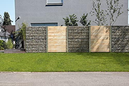 Alberts 665395 Zaungabionen Step² | verschiedene Längen und Höhen | zum Aufschrauben | feuerverzinkt | Mattenbreite 200 cm | Höhe 100 cm | Länge 8 m