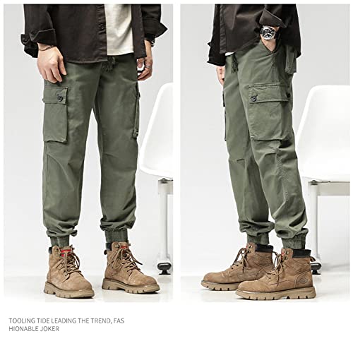 Men's Slim Fit Cargo Pants with Pockets Casual Boys Jogger Pants Trousers4