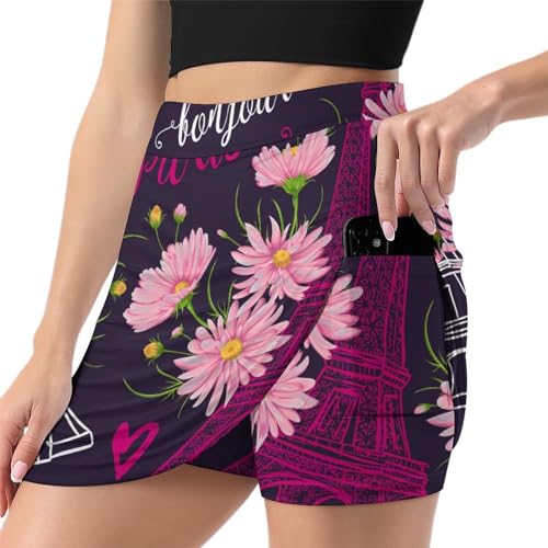Jupe de tennis athlétique en textile technique haut de gamme