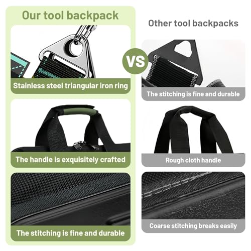 Sac à outils de grande capacité en tissu Oxford ultra résistant à l'usure - 7