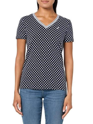 Image of Nautica Women's Solid V-Neck Short Sleeve T-Shirt Shirt