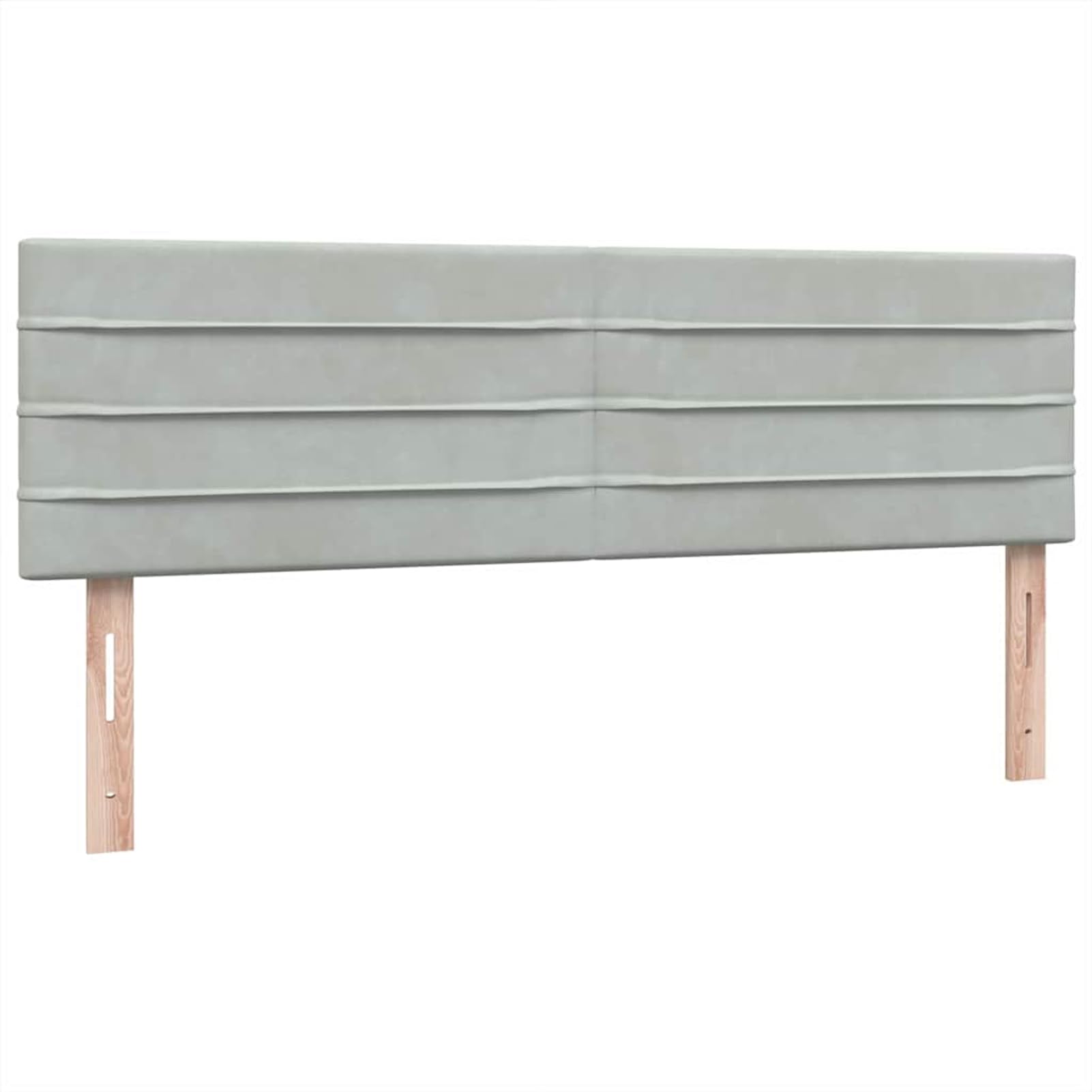 ATOMSTACK MAKER Letto a molle, 160 x 220 cm, con materasso a molle insacchettate, testiera in velluto regolabile in altezza (grigio chiaro), coprimaterasso traspirante e rete a doghe, comodo, di