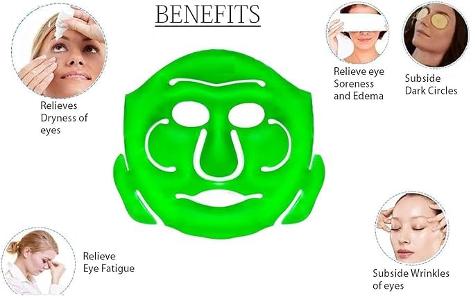 Combo Cooling Gel Relaxing Cool face mask & Cooling Relaxing Eye Mask for Suitable for All Family Members Face Eye Mask