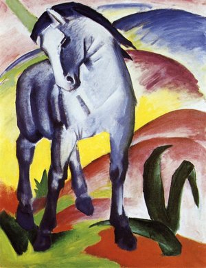 Peinture à l'huile Blue Horse I 1911 de Franz Marc aux pigments extra-fins