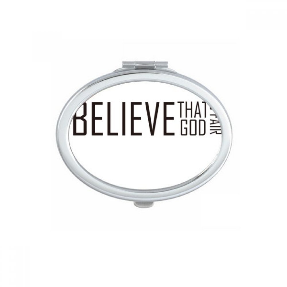 Miroir compact portable ovale pour des retouches maquillage au bureau ou en voyage