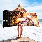 Food Wars！Shokugeki no Soma-Alice Nakiri Toalla De Playa De Secado Rápido Sin Arena De Absorción Ligera De Microfibra De Anime Toalla De Camping Viaje Piscina Picnic Toalla De Baño De Natación