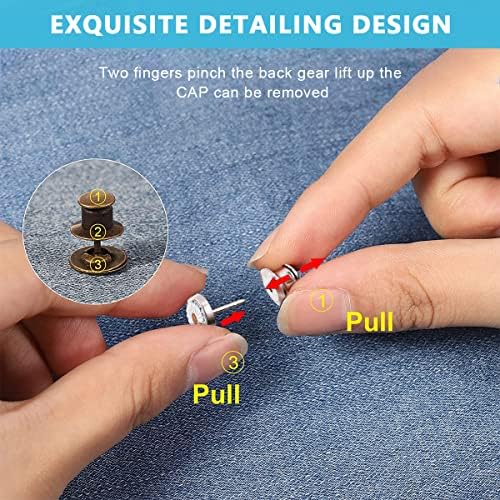 Image of SANNIDHI 4 Pcs Adjustable Waist Buckle, Pearl Daisy Pins for Jeans | Pin to Adjust Pant Waist, Helps Fit Loose Pants, Pearl Detail, Four Detachable Pieces, Daily Wear