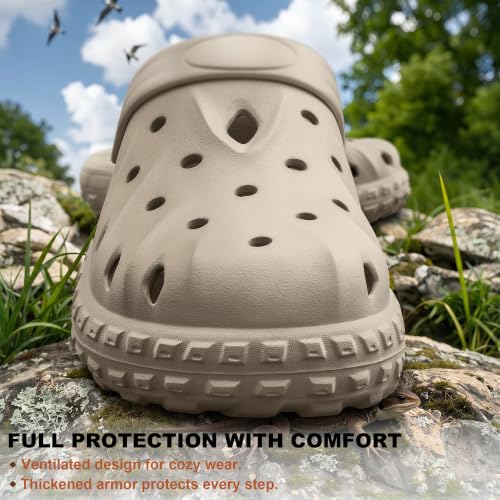 Image of KEMISANT Cushioned Clogs Mules for Men Garden Beach Water Fun-Lightweight | EVA Cushioned Footbed| Arch Support | Slip-resistant | Unisex