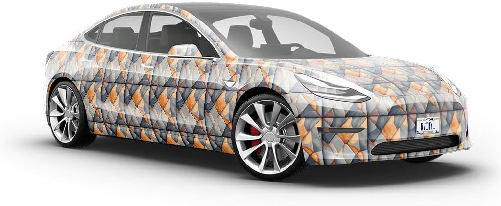 Rwraps Marble Tile Pumpkin Square Matte Vinyl Film Wrap 114Wx74'H  Vinyl Vehicle Car Film Sheet Roll