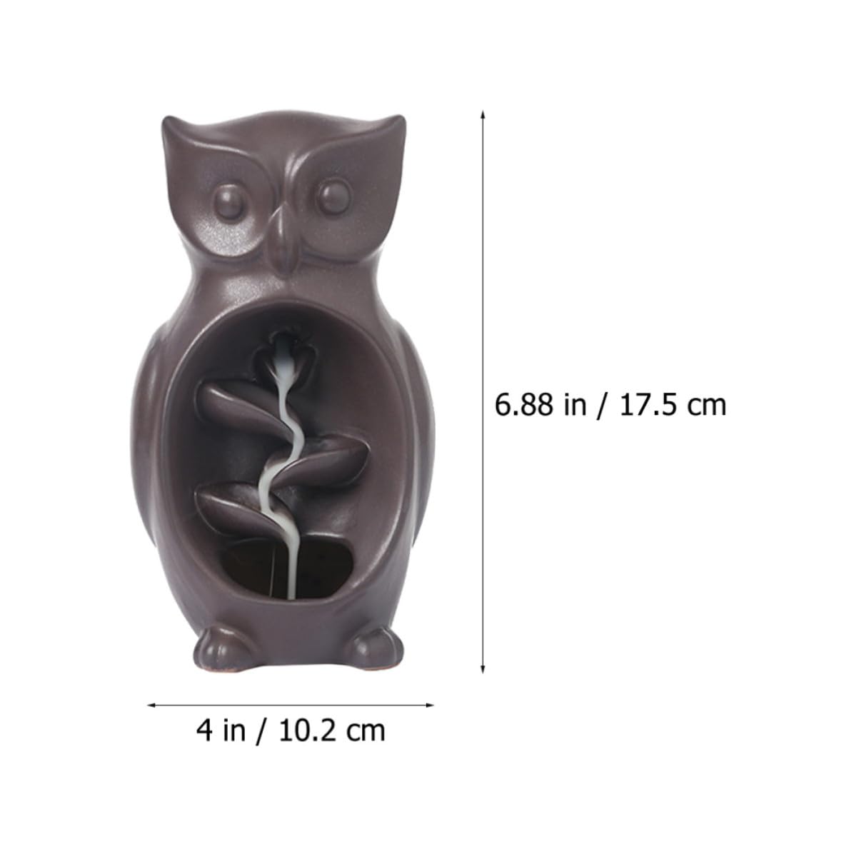 Mikikit Bruciatore di Profumi in Materiale Ceramico Nero a Forma di Gufo per Purificare L'aria e Migliorare il Sonno, per Studio e Sala Yoga, Decorazione Raffinata
