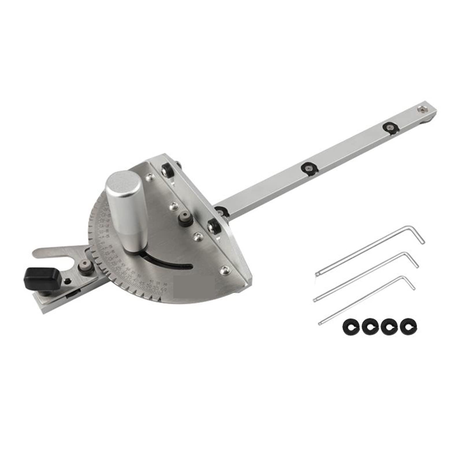 450mm Miter Gauge with Track Stop Table Saw Router Miter Gauge Sawing Assembly Ruler Miter Gauge Table Saw(Aluminum Handle)